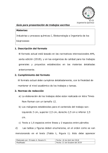 Guía para Trabajos Escritos - Ingeniería Química