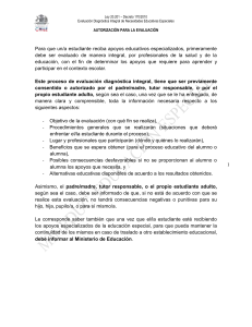 Autorización Evaluación NEE - Ley 20.201
