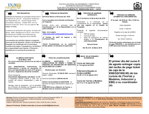 Admisión Especialización Enfermería ENEO 2019-1/2019-2