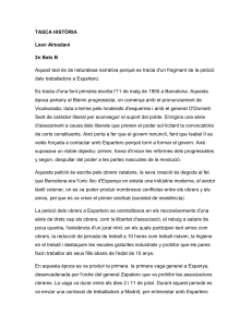 Tarea Historia: Petición Obrera a Espartero, 1855