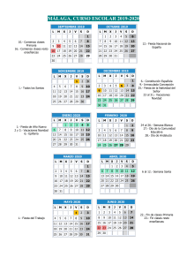 Calendario Escolar Málaga 2019-2020