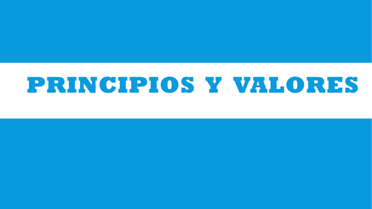 Principios Y Valores