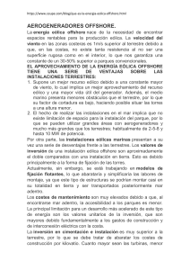 Energía Eólica Offshore: Ventajas, Desventajas y Montaje