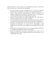 Guía del Curso Virtual: Orientaciones y Estructura