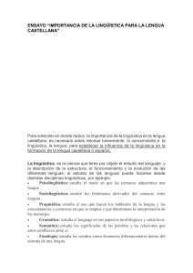 Lingüística y Lengua Castellana: Importancia y Desarrollo