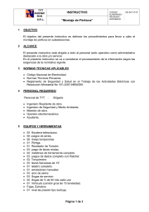 Instructivo Montaje Pórticos Subestaciones Eléctricas