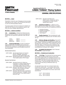 GREEN THREAD® Piping System Specification Bulletin