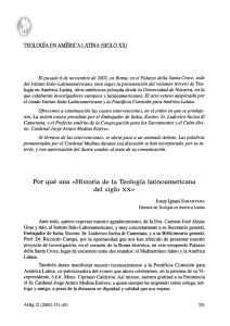 Teologia na América Latina (Século XX) Artigo