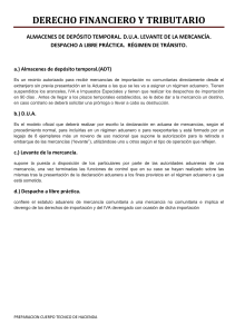 Derecho Financiero y Tributario: Almacenes de Depósito Temporal