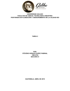 Tarea Six Sigma - Universidad Galileo