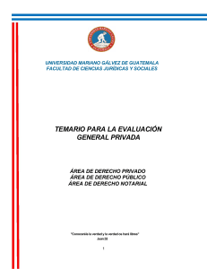 Programa de Examen de Derecho - Universidad Mariano Gálvez