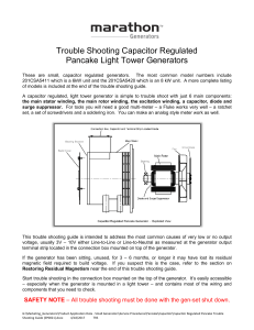 Capacitor Generator Troubleshooting Guide