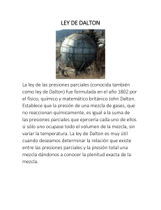 Ley de Dalton: Presiones Parciales y Mezclas de Gases