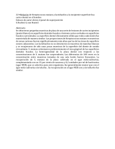 Streptococcus mutans y caries dental: estudio microbiológico