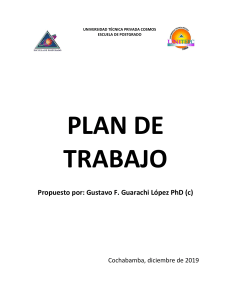 Plan de Trabajo Escuela de Postgrado UNITEPC 2020-2025