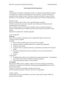Guía para Texto Paralelo en Formación Docente Universitaria