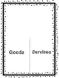 Goods and Services Foldable Activity for Kids