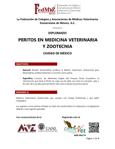 Diplomado Peritos Medicina Veterinaria y Zootecnia