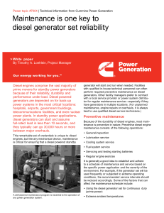 Diesel Generator Maintenance for Reliability | Cummins