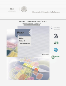 Programa de Estudios de Física - Bachillerato Tecnológico