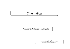Cinemática: Fundamentos Físicos de la Ingeniería