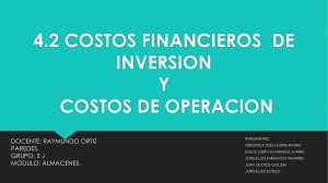 Costos Financieros e Inversión: Presentación