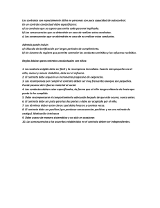 Puntos para aplicar en el contrato con el alumno.