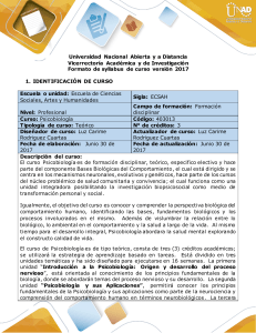 Psicobiología: Programa del Curso UNAD