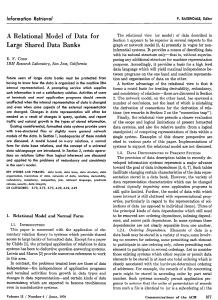 Relational Data Model for Large Shared Data Banks