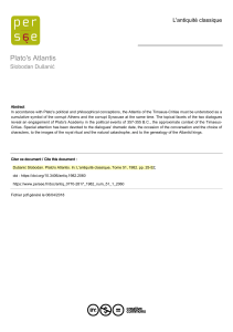 Plato's Atlantis: A Classical Antiquity Study