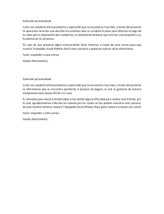 Recordatorio de Pago y Apoyo para Estudiantes