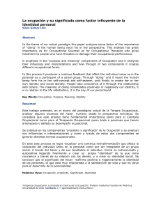 ocupacion influyente en identidad....