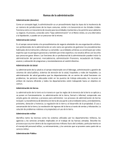 Ramas de la Administración: Tipos y Definiciones