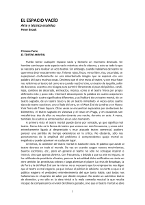 El Espacio Vacío: Análisis del Teatro Mortal por Peter Brook