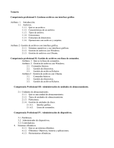 Temario: Gestión de Archivos y Sistemas Ofimáticos