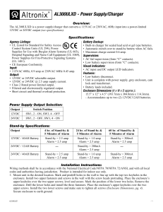 AL300ULXD Power Supply/Charger User Manual