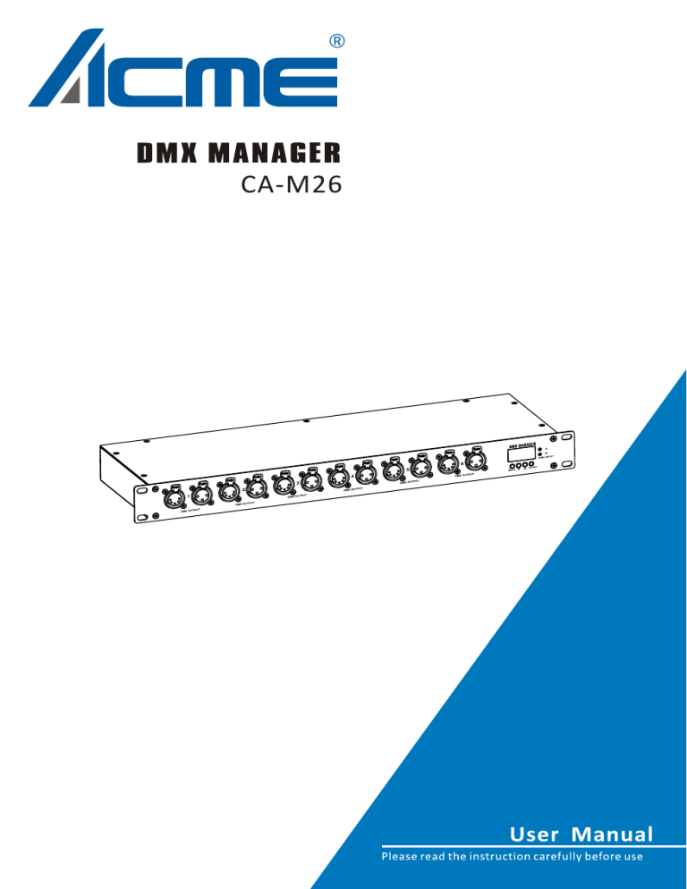 SPLITTER ACME CA-M26 User Manual B Version