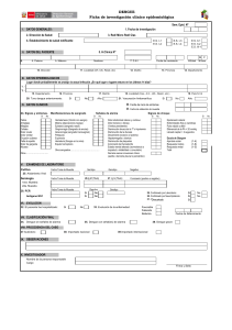 Ficha de Investigación Dengue: Datos Clínico Epidemiológicos