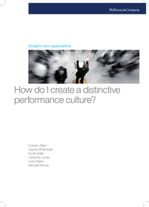 Creating a Distinctive Performance Culture | McKinsey Insights