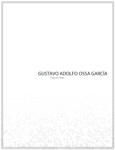 Currículum Vitae Gustavo Adolfo Ossa García