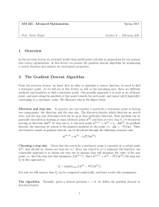 Gradient Descent Algorithm: Advanced Optimization Lecture
