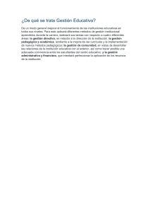 Gestión Educativa: Áreas y Objetivos Clave