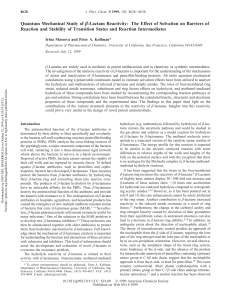 β-Lactam Reactivity: Solvation Effects on Reaction Barriers