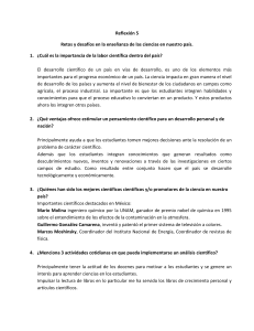 Reflexión: Enseñanza de las Ciencias en México