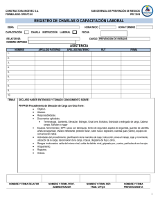 Formulario de Registro de Capacitación Laboral - Grúa Torre