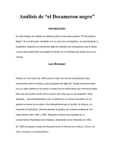 Análisis de El Decameron Negro de Leo Brouwer