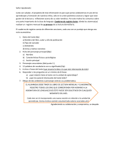 Cuaderno de Registro de Lectura: Carta a Padres