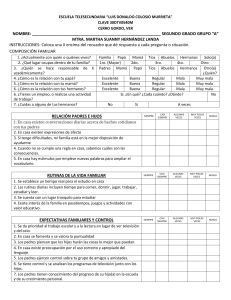 Cuestionario Familiar Telesecundaria 2do Grado