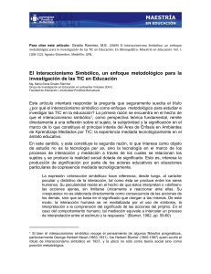Interaccionismo Simbólico y TIC en Educación