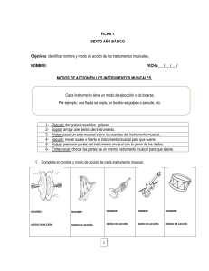 Instrumentos Musicales: Ficha de Trabajo 6to Básico